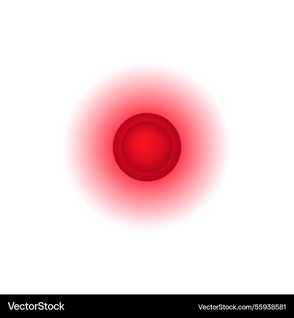 Red circle with soft gradient glow Vector Image