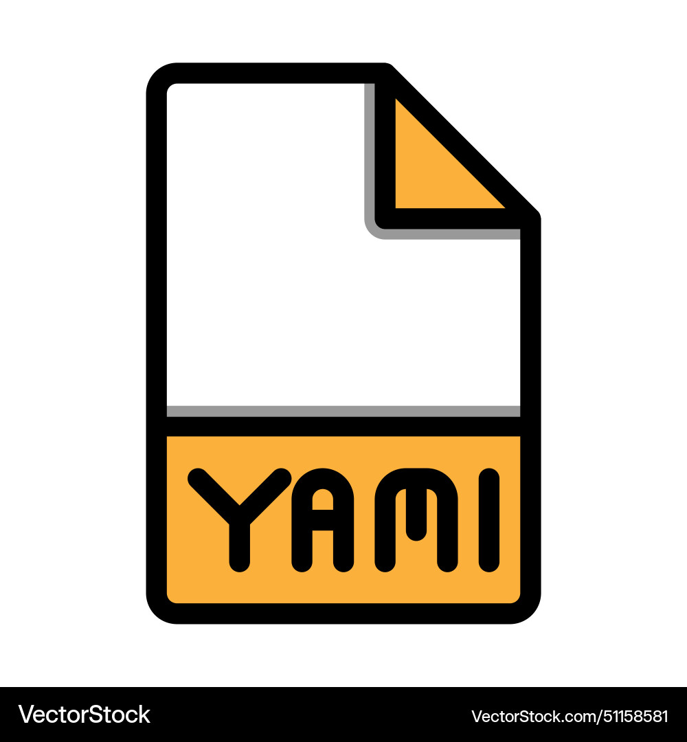 Yaml file type format icon extension document vector image
