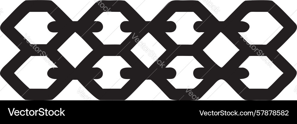 Abstract bubble chain pattern interlocking vector image