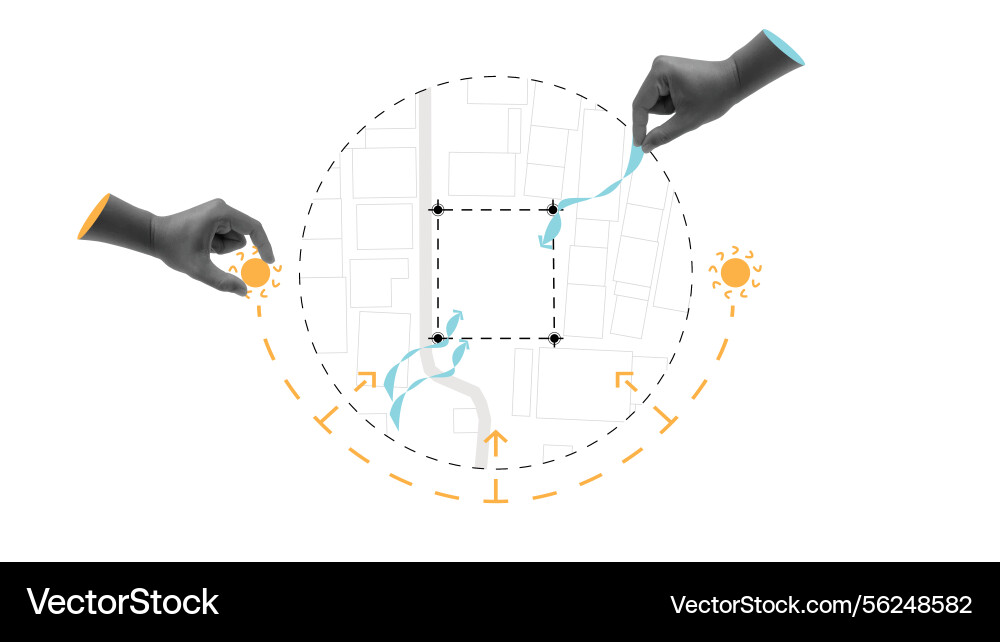 Architecture site analysis symbol icon element Architecture site analysis symbol icon element vector image