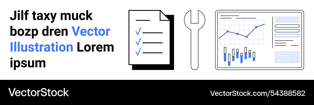 Business documentation tools and analytics Business documentation tools and analytics vector image