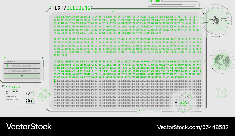 Design einer Software-Schnittstelle zur Textdekodierung Design einer Software-Schnittstelle zur Textdekodierung vektorbild