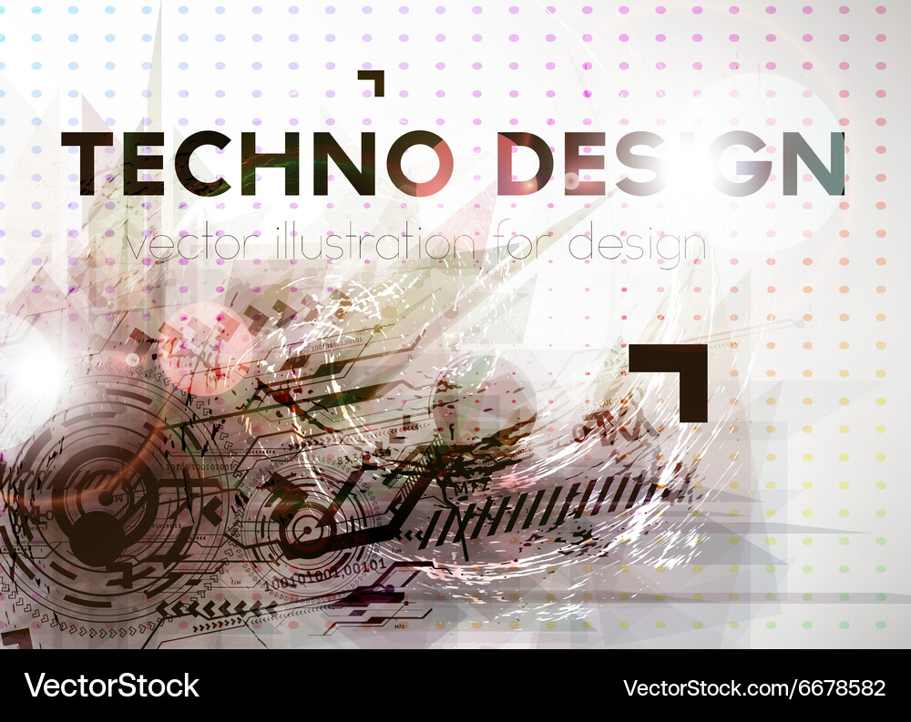 Digital Circuit Pattern Vector Image