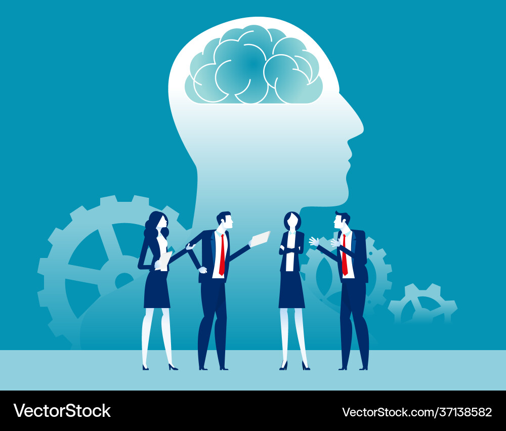 Mind development oriented with team developer Mind development oriented with team developer vector image