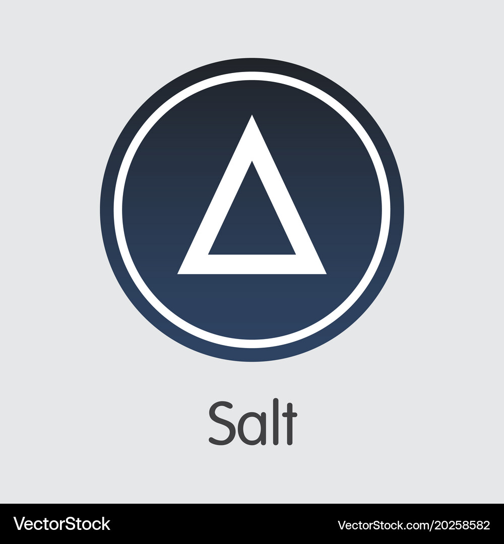 Salt blockchain cryptocurrency coin logo – Royalty-Free Vector | VectorStock