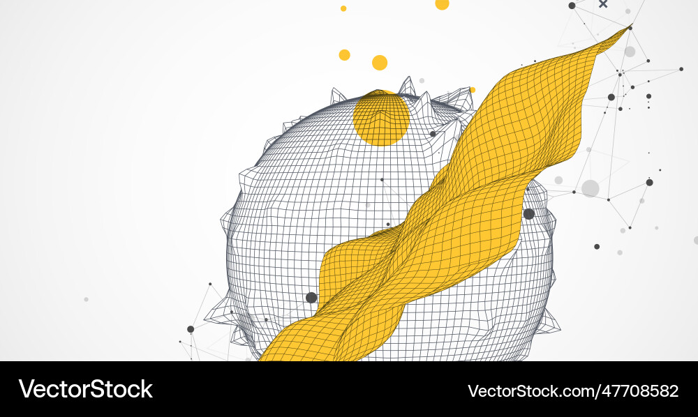 Sphere theme with connected lines in technology Sphere theme with connected lines in technology vector image