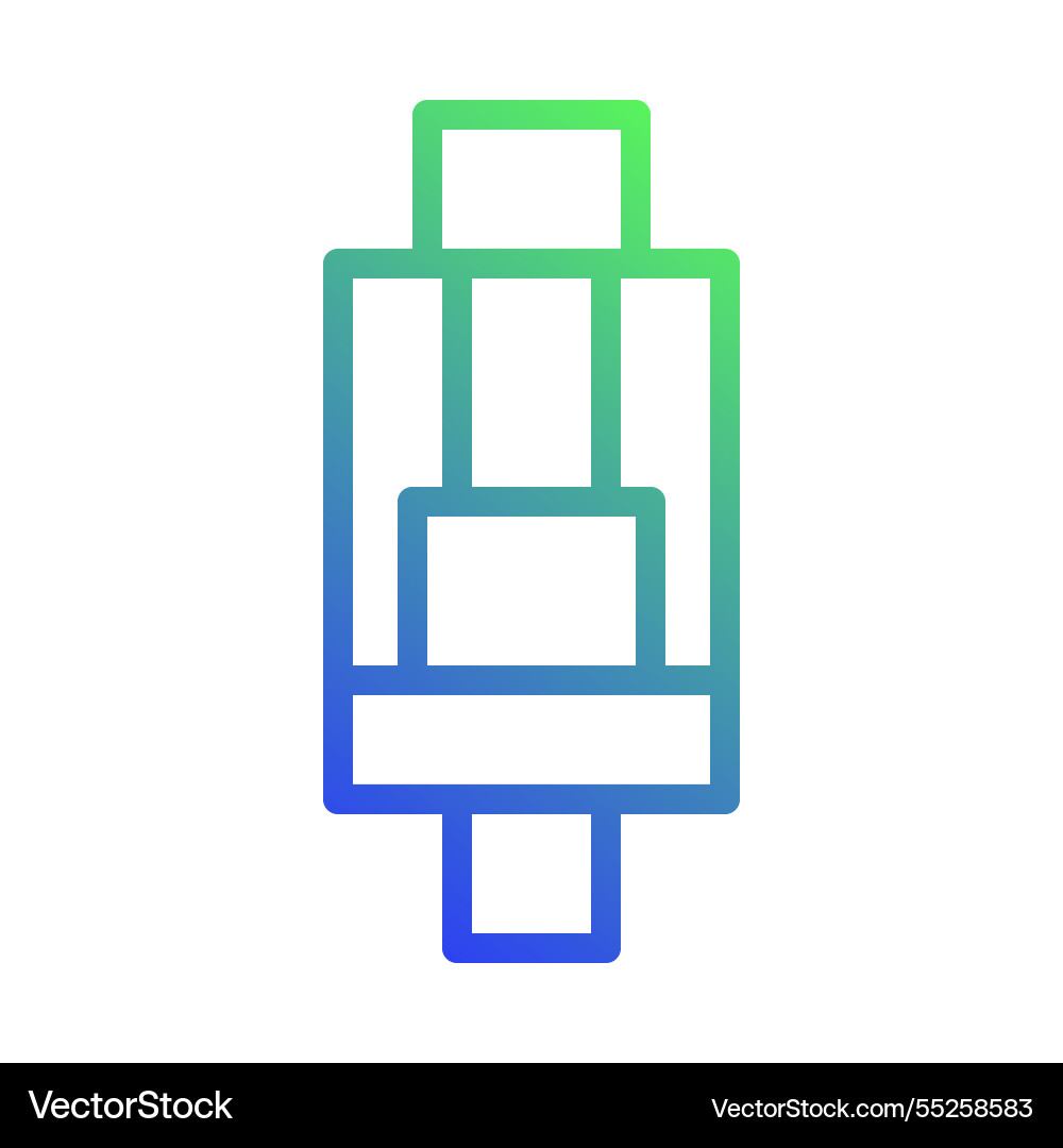 Abstract rectangular shape with gradient color Abstract rectangular shape with gradient color vector image