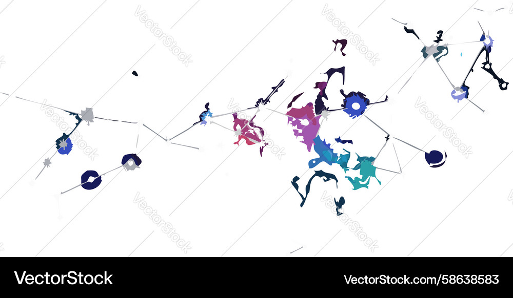 Abstract scattered particles splashes dynamic Vector Image