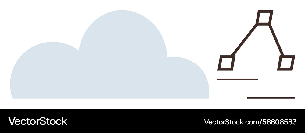 Cloud computing and network diagram for digital Cloud computing and network diagram for digital Vector Image