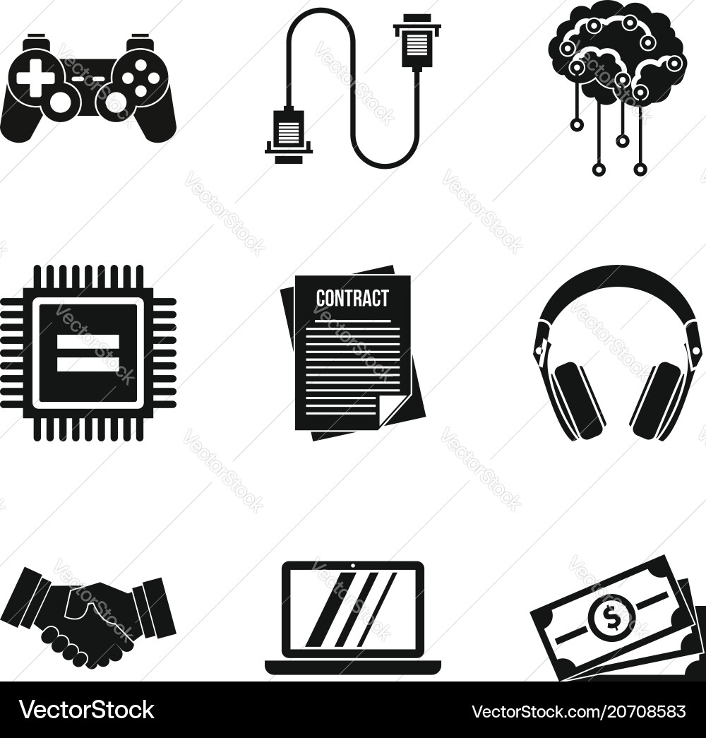 Infotest icons set simple style Infotest icons set simple style Vector Image