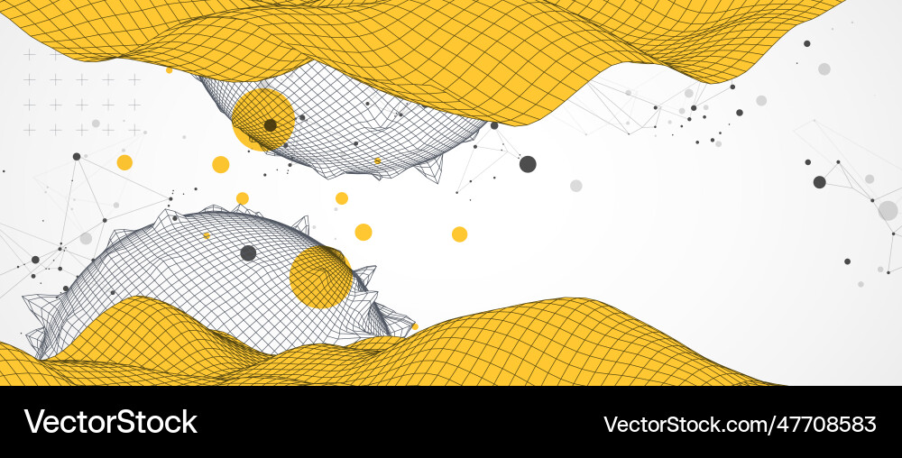 Sphere theme with connected lines in technology Sphere theme with connected lines in technology vector image