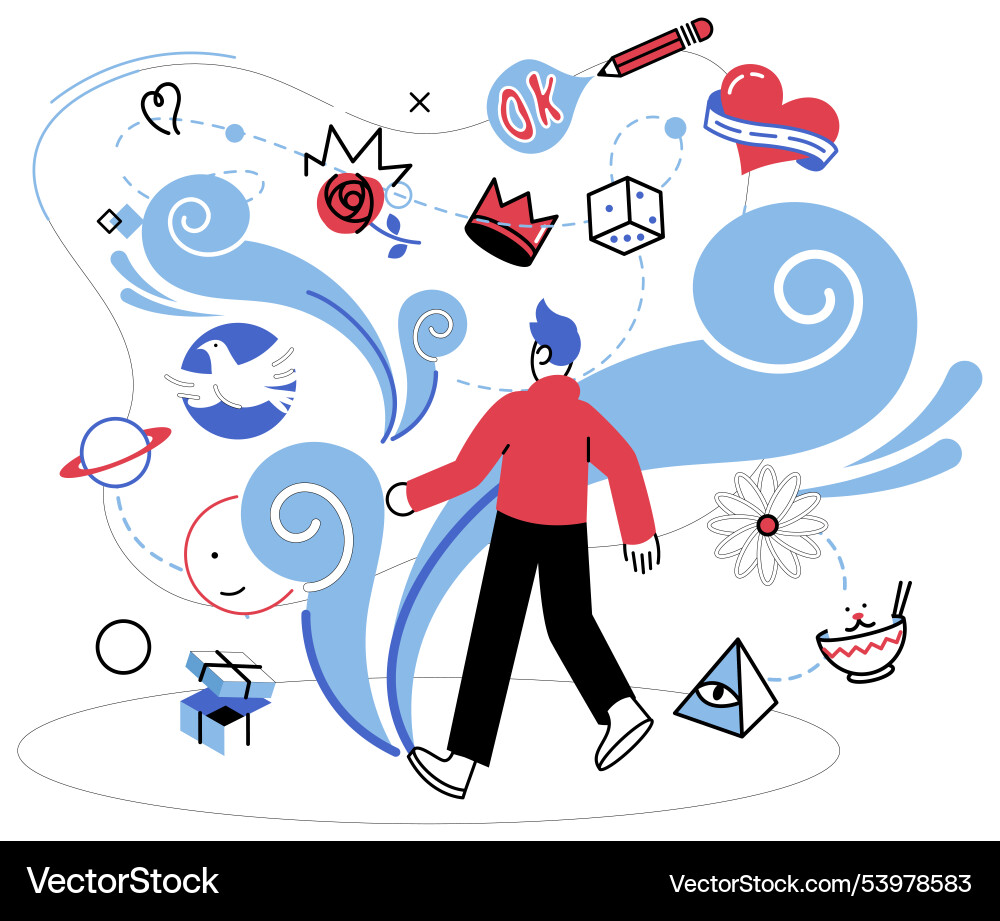 Thinking in symphony solving problems Thinking in symphony solving problems Vector Image
