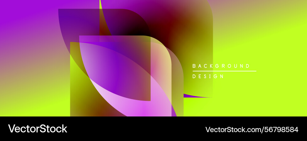 Abstract vibrant design overlapping shapes create Vector Image