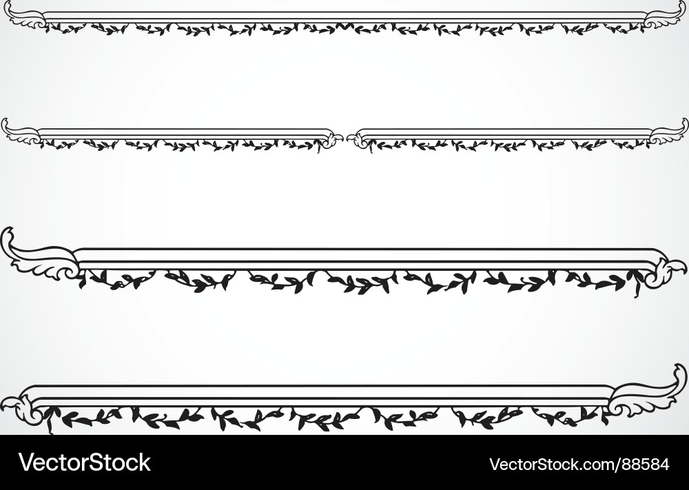 Elegant Scroll Borders vector image