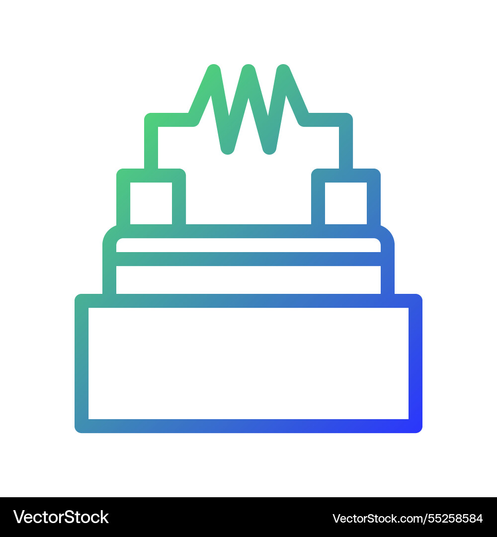 Gradient electrical component schematic icon Gradient electrical component schematic icon vector image