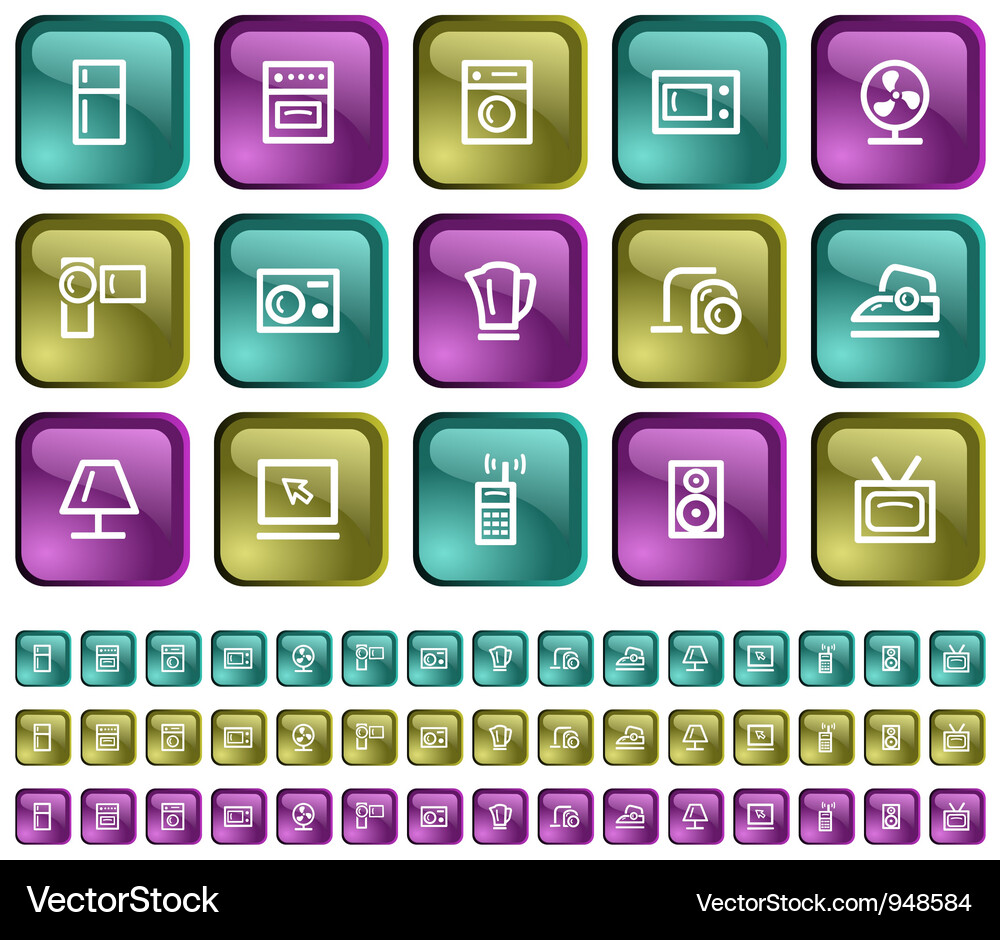 Home electronics buttons Vector Image