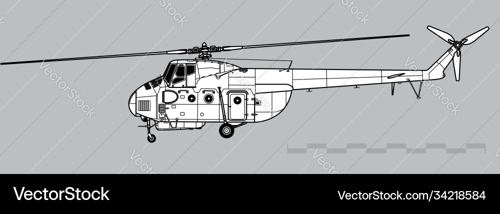Mil mi-4 hound-a Mil mi-4 hound-a vector image