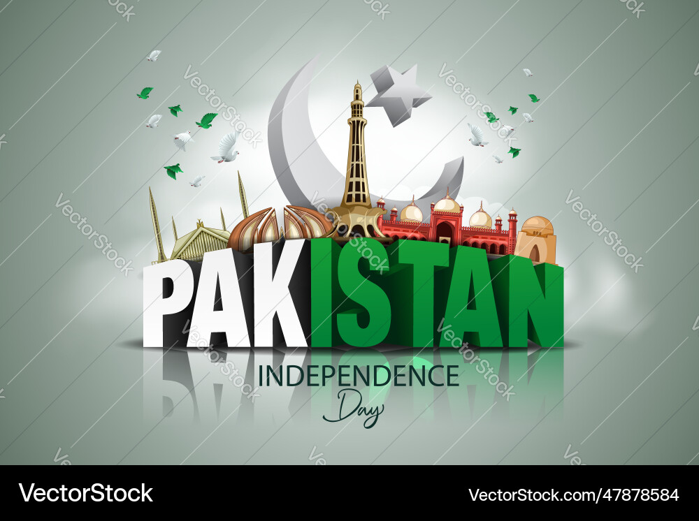 Neue glückliche Unabhängigkeit Tag pakistan Land grün Neue glückliche Unabhängigkeit Tag pakistan Land grün vektorbild