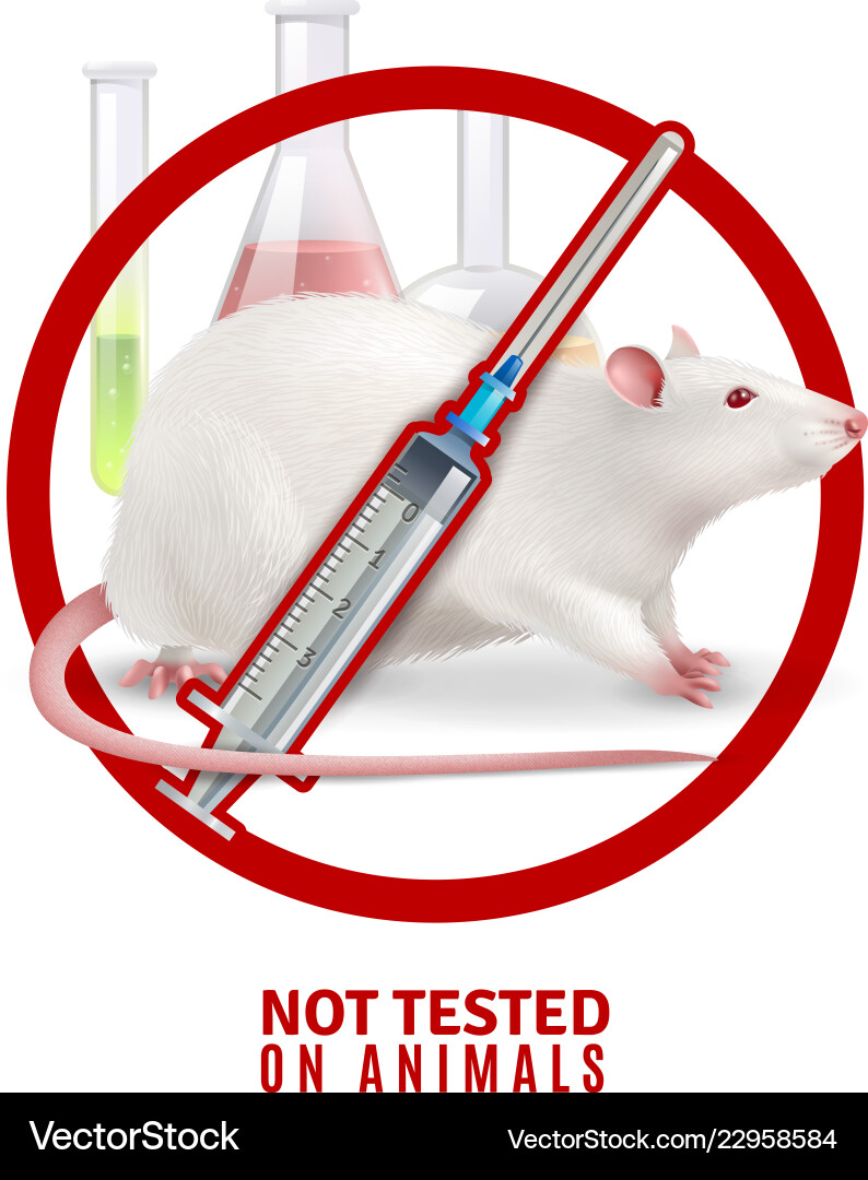 Not tested animals design concept Not tested animals design concept vector image