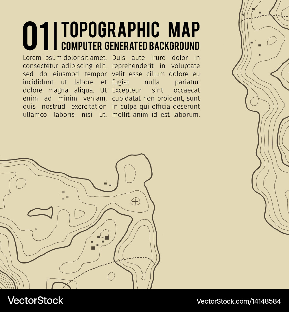 Topographic map background with space for copy vector image