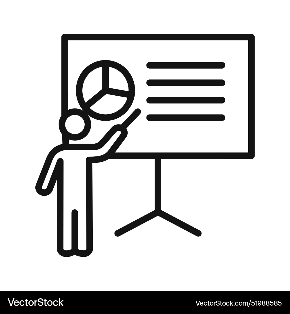 Presentation icon mark in filled style Presentation icon mark in filled style Vector Image