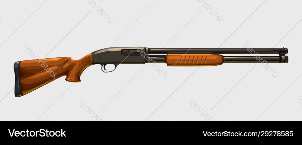 Shotgun realistisch isoliert auf weiß Shotgun realistisch isoliert auf weiß vektorbild