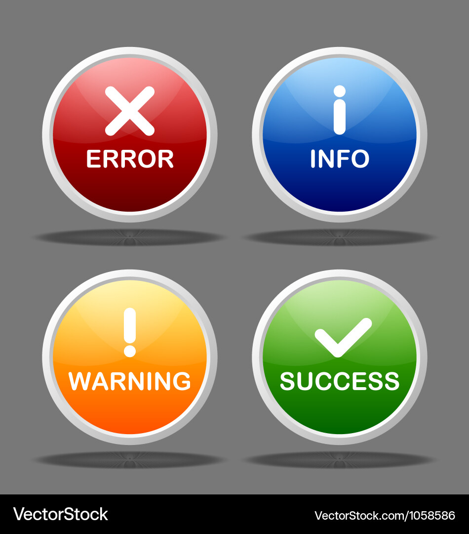 Notification Buttons vector image
