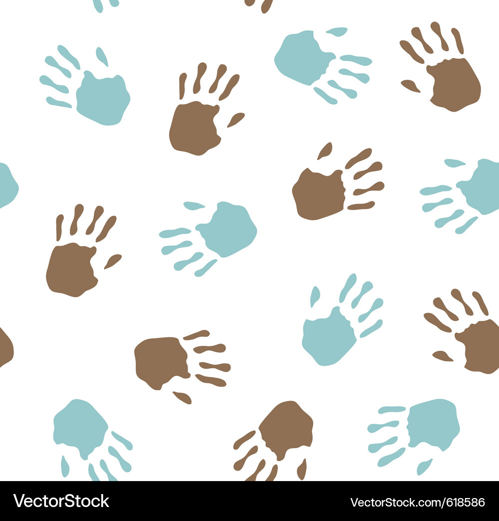 Seamless pattern - imprint hands Vector Image