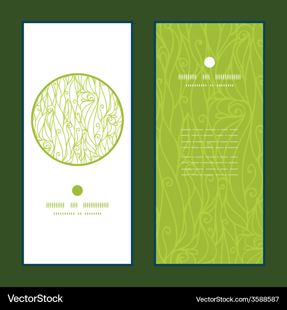 Abstract swirls texture vertical round frame Vector Image
