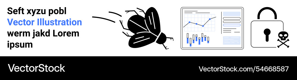 Computer security bug analytics dashboard Vector Image