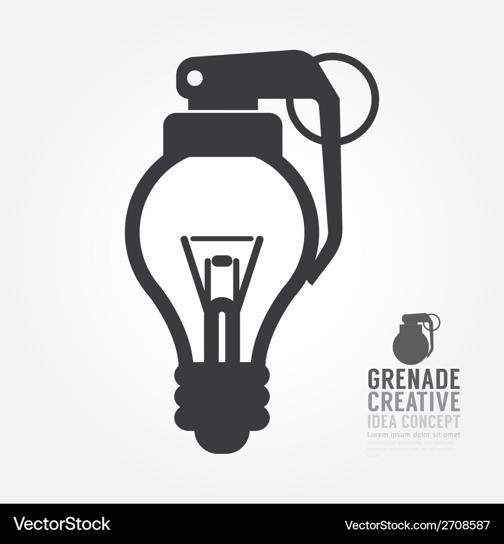 Exploding Lightbulb - Idea Concept vector image