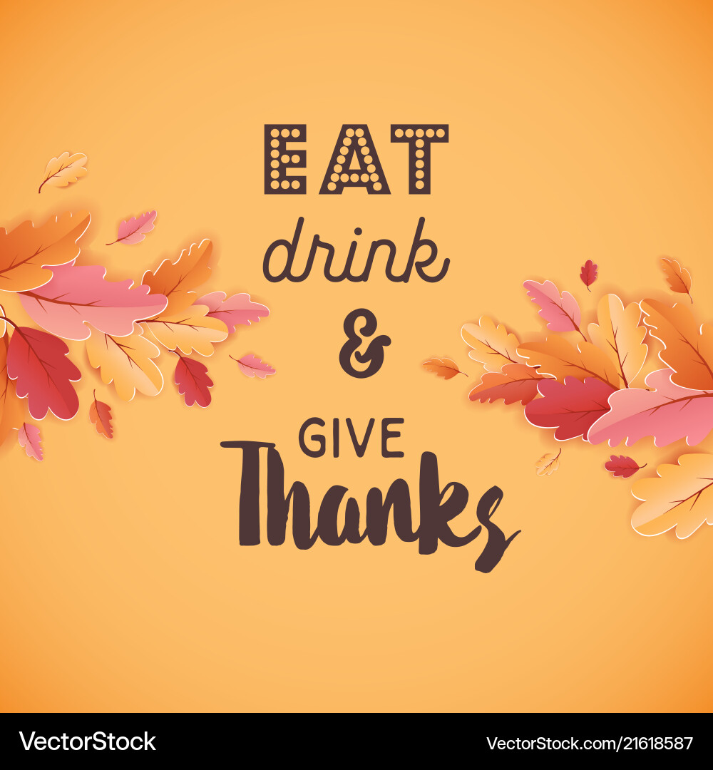 Happy thanksgiving holiday typography poster Happy thanksgiving holiday typography poster vector image