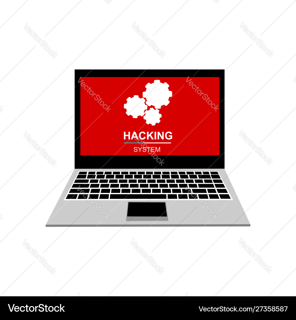 Laptop computer malware spam data insecure Laptop computer malware spam data insecure vector image