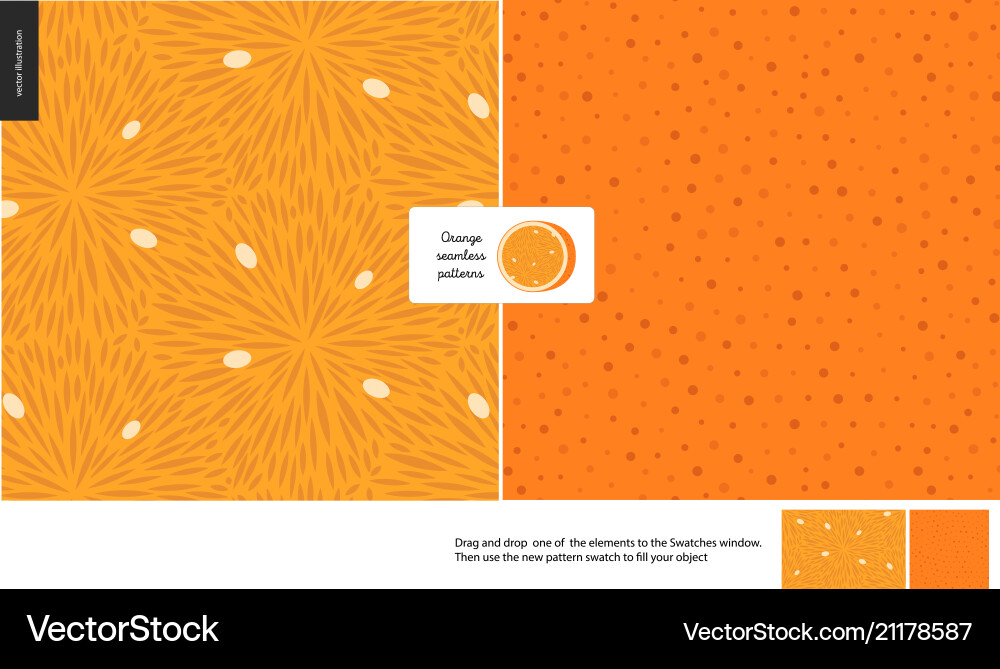 Orange Pulp Texture Pattern vector image