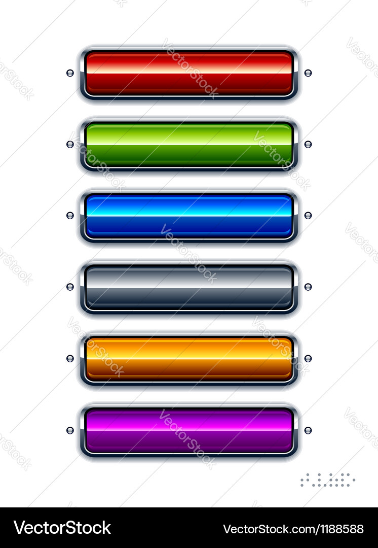 Glossy Button Set vector image