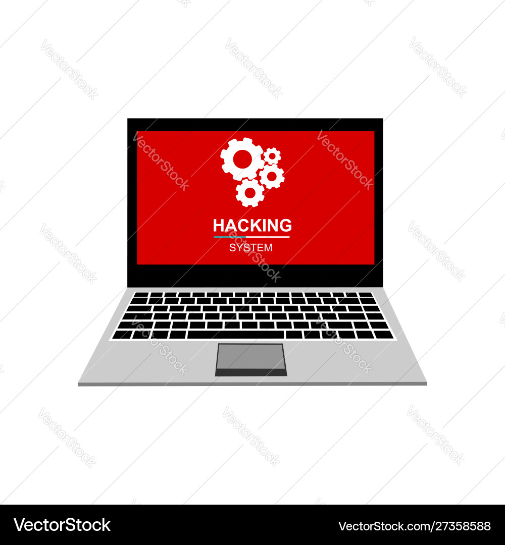 Laptop computer malware spam data insecure Laptop computer malware spam data insecure vector image