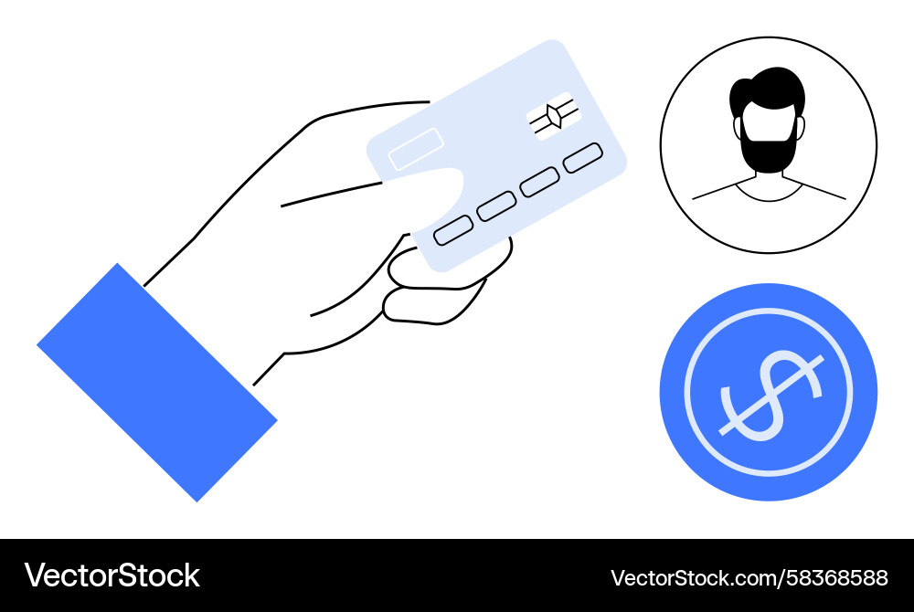 Secure Payment & User Authentication Vector Image