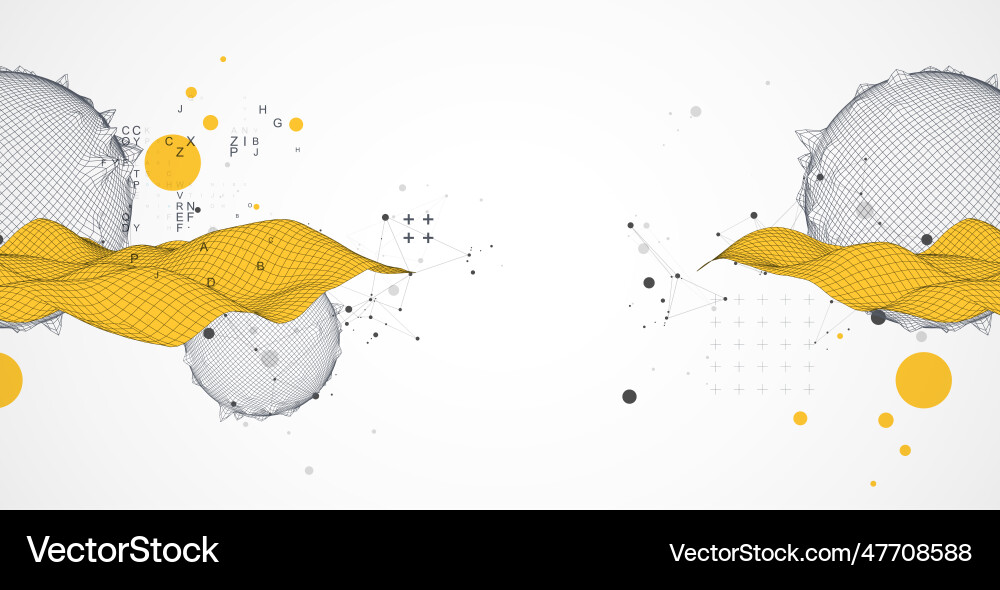 Sphere theme with connected lines in technology Sphere theme with connected lines in technology vector image