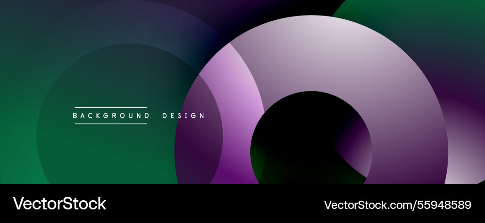 Abstract composition with layered circular Vector Image