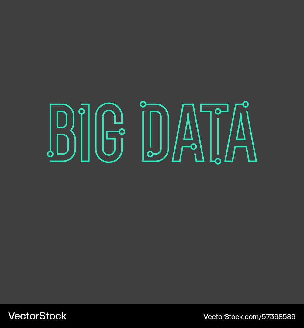 Big date emblem processing of a large stream Big date emblem processing of a large stream vector image
