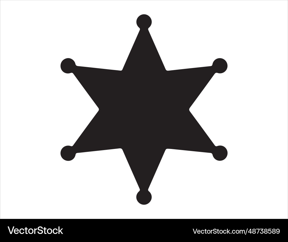 Serif star silhouette art vector image