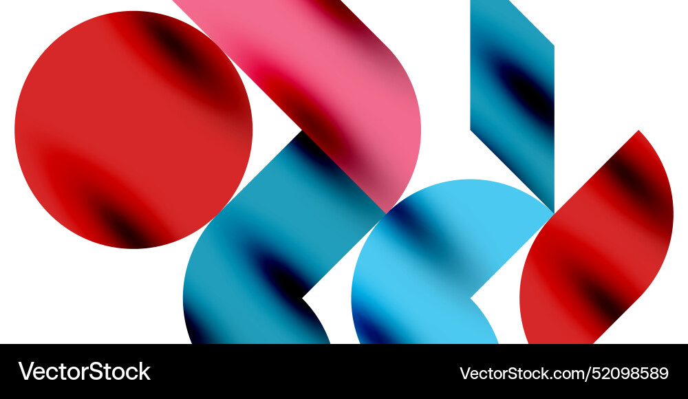Shadow effect shiny circles and round triangles Shadow effect shiny circles and round triangles vector image