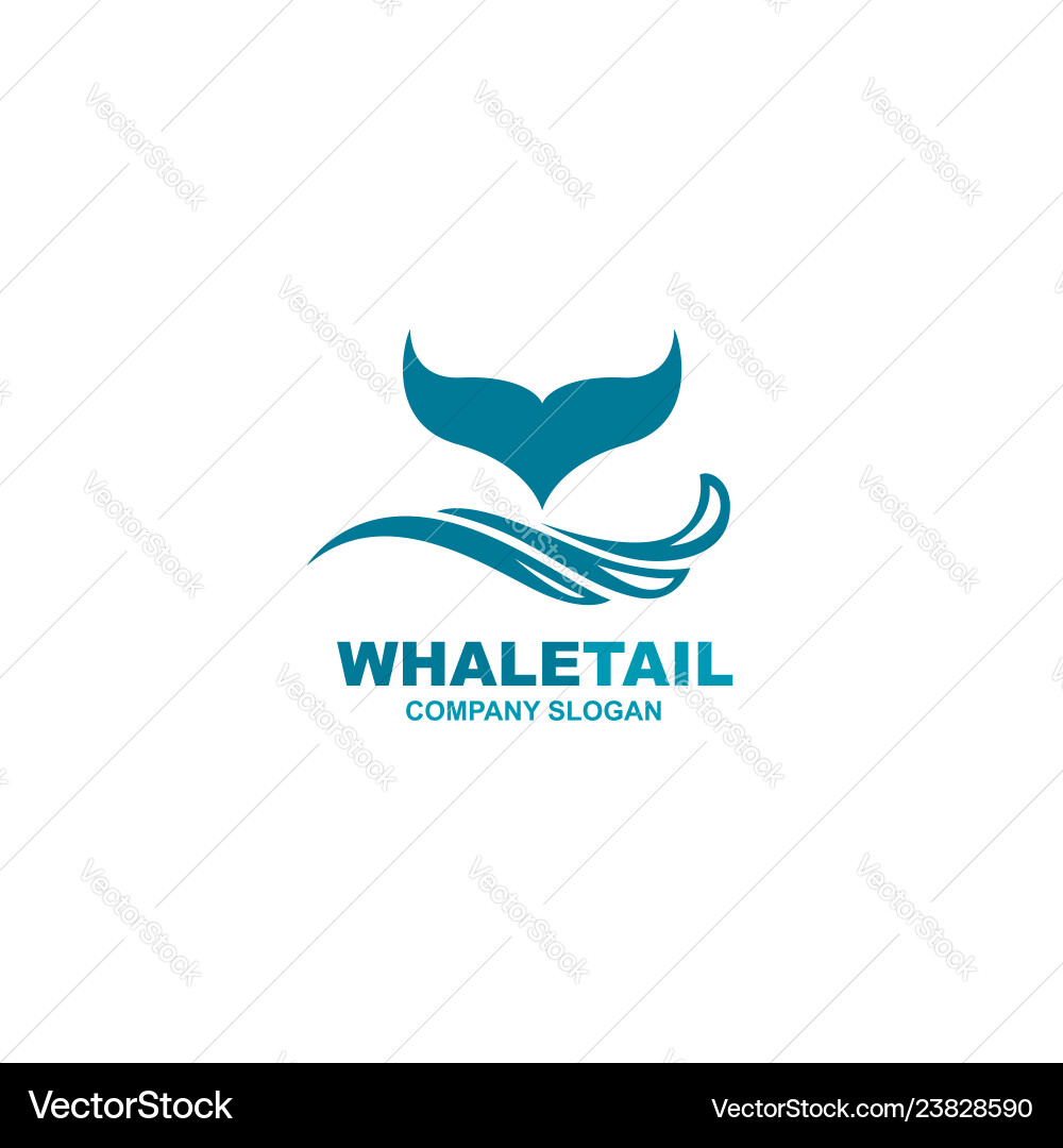 Abstract Whale Tail Icon vector image