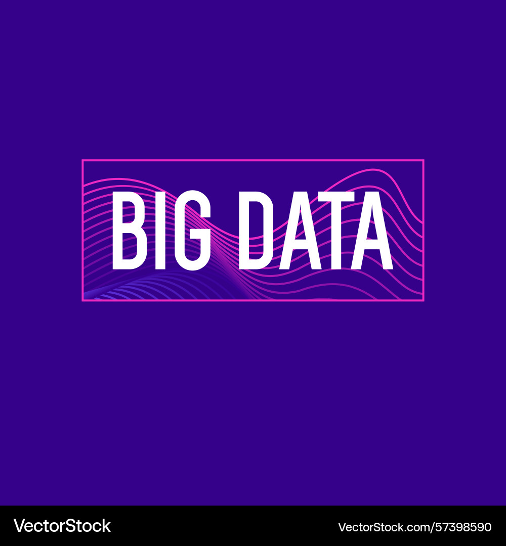 Big date emblem processing of a large stream Big date emblem processing of a large stream vector image