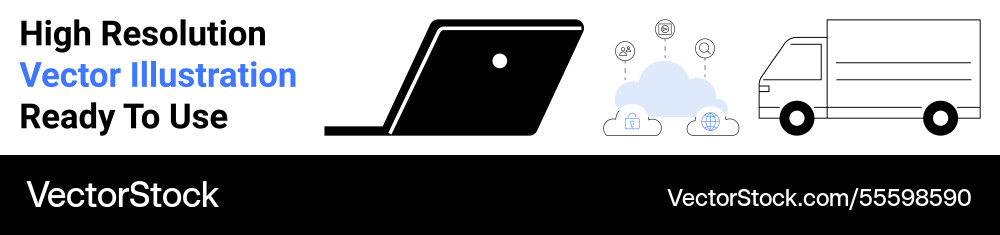 Digital cloud storage data sharing and secure Digital cloud storage data sharing and secure vector image