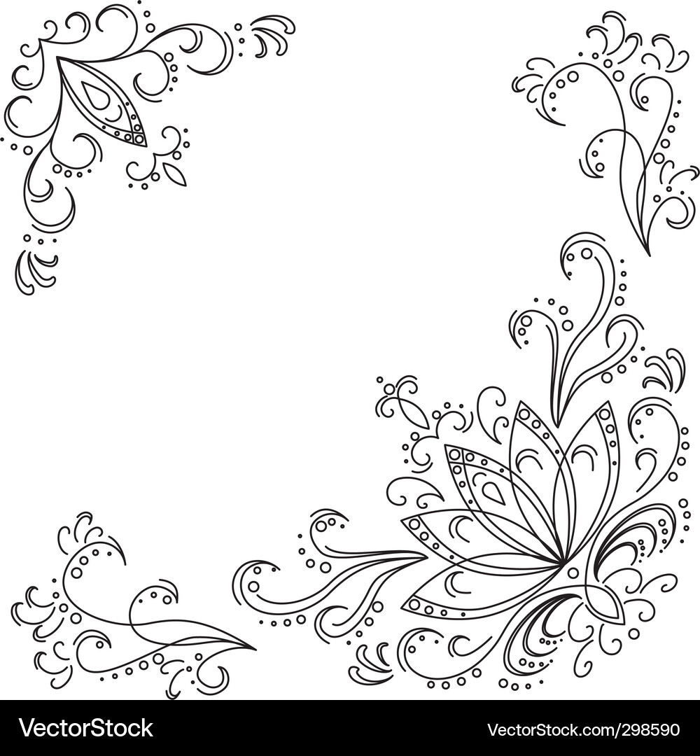 Floral Swirls Vector Image