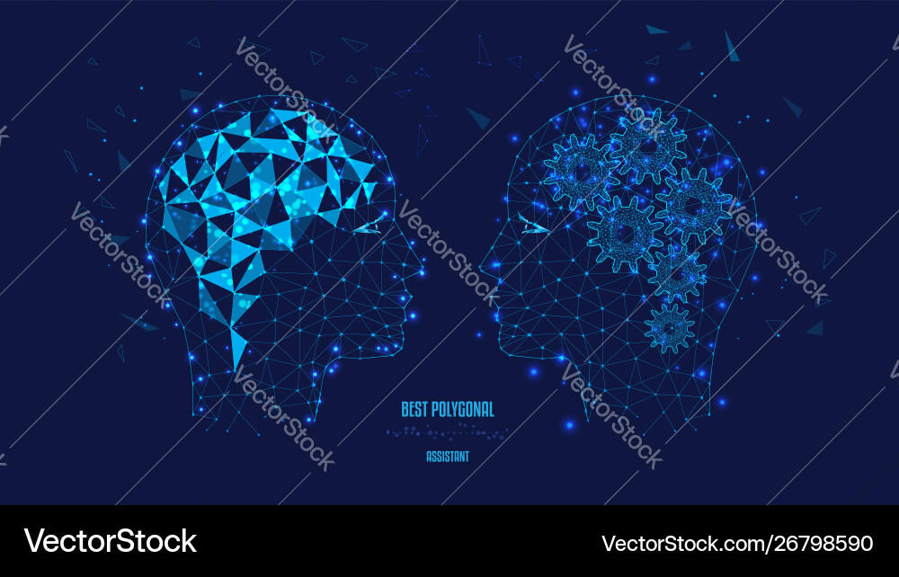 Gear wheels and a brain rational creative Gear wheels and a brain rational creative vector image