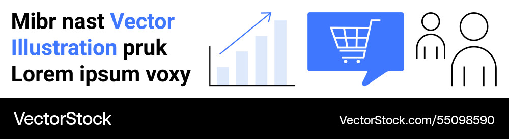 Modern business concepts with line graph shopping Modern business concepts with line graph shopping Vector Image