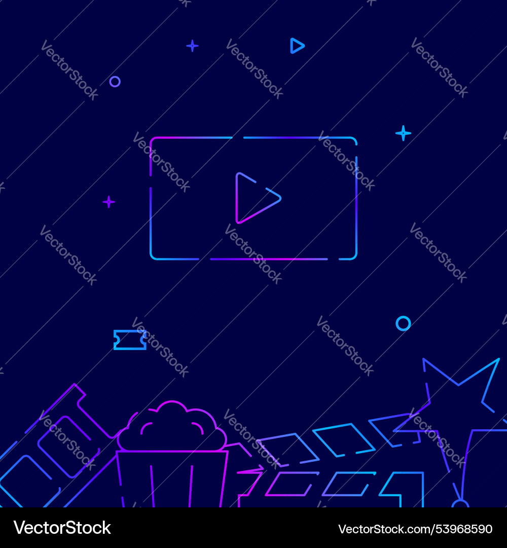 Monitor display gradient line icon Monitor display gradient line icon Vector Image