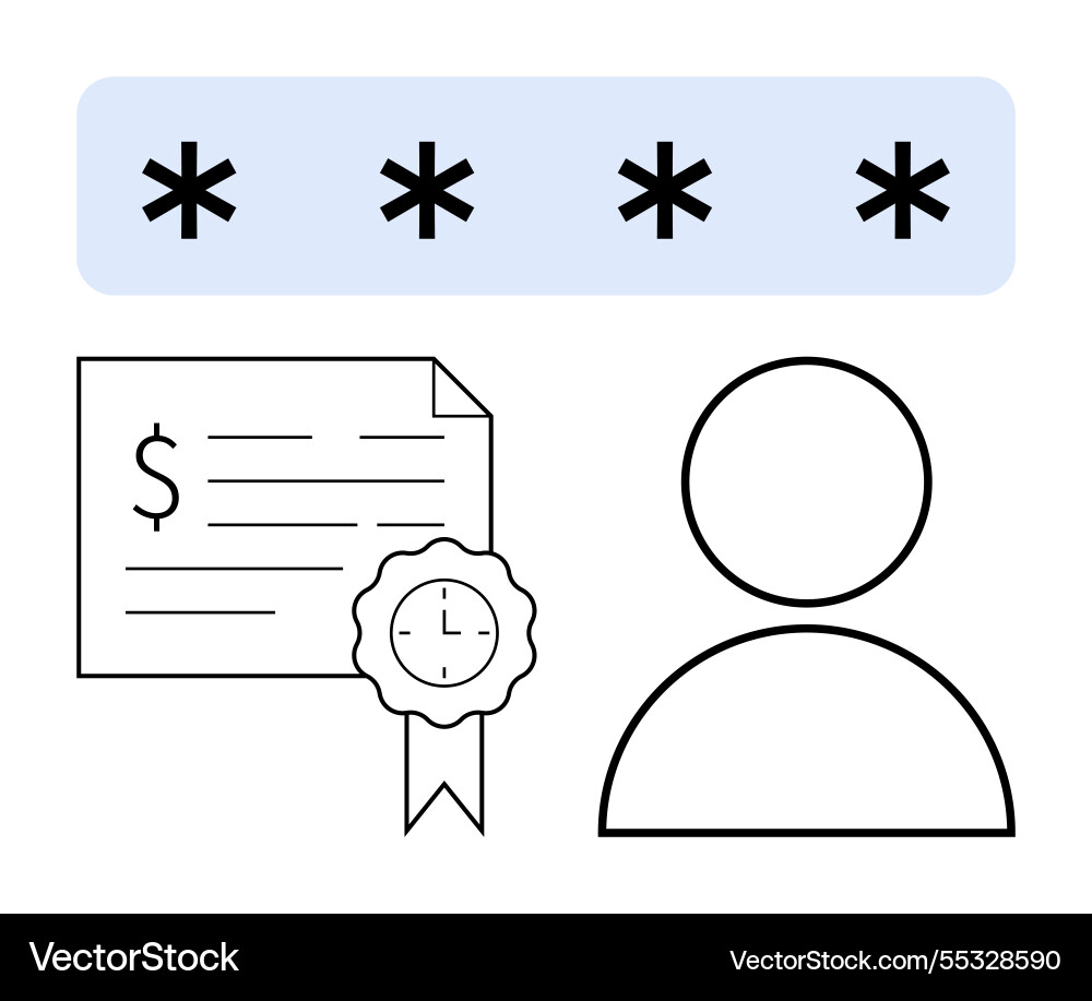 Secure authentication process concept Secure authentication process concept vector image